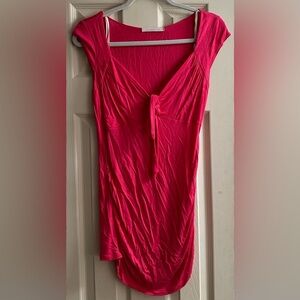 Women's Pink Cap Sleeve Top